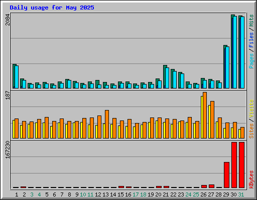 Daily usage for May 2025