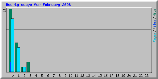 Hourly usage for February 2026